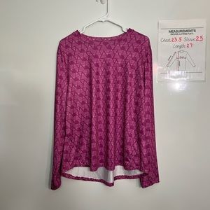 UPF 50 moisture wicking long sleeve top 1X